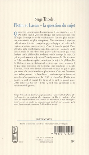 Plotin et Lacan. La question du sujet