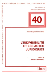 L'indivisibilité et les actes juridiques