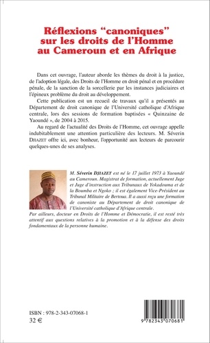 Réflexions "canoniques" sur les droits de l'Homme au Cameroun et en Afrique
