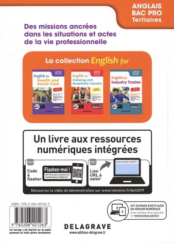 Anglais Bac pro English for business and services. Pochette élève  Edition 2019
