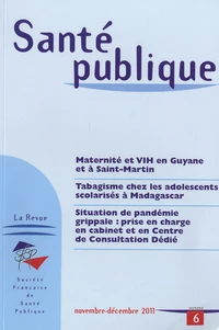 Santé publique N° 6, Novembre-décembre 2011