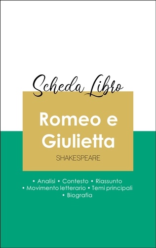 Scheda libro Romeo e Giulietta (analisi letteraria di riferimento e riassunto completo)