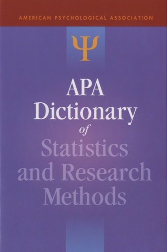 Sheldon Zedeck - APA Dictionary of Statistics and Research Methods.