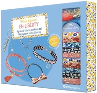 Mes bijoux en liberty. my floral fabric jewellery set. mis joyas de cinta libert
