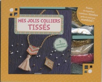  Shiilia - Mes jolis colliers tissés - Avec des perles blanches, des perles roses, des perles vert d'eau, des perles dorées, une chaîne dorée, un pompon, une bobine de fil et des anneaux de raccord.