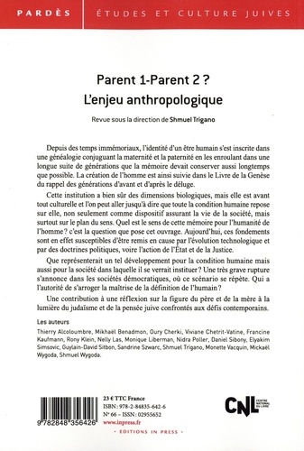 Pardès N°66 Parents 1-Parent 2 ?. L'enjeu anthropologique