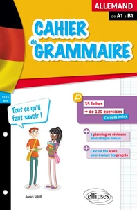 Cahier de grammaire allemande de A1 à B1