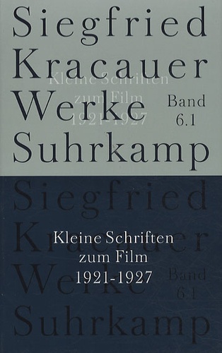 Siegfried Kracauer - Werke 6 - Coffret 3 Volumes.