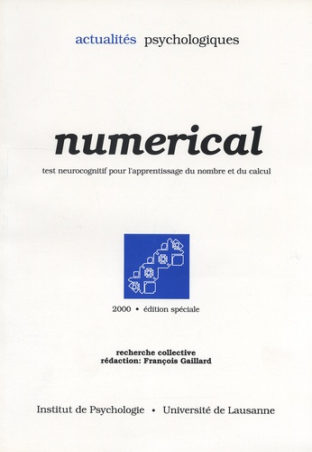 François Gaillard - Numerical - Test neurocognitif pour l'apprentissage du nombre et du calcul.
