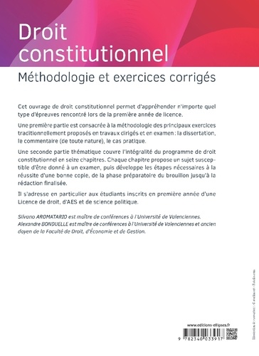 Droit constitutionnel. Méthodologie et exercices corrigés