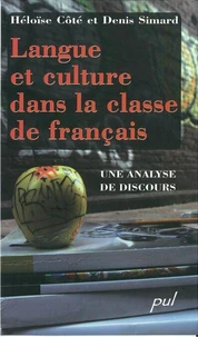 Langue et culture dans la classe de francais analyse de discours