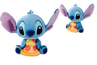 Peluche Disney - Stitch mangeant de la pizza (25 cm)