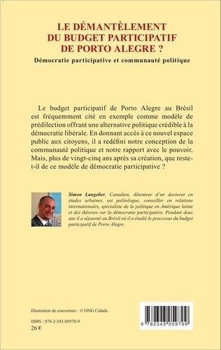 Le démantèlement du budget participatif de Porto Alegre. Démocratie participative et communauté politique