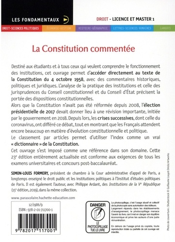 La Constitution commentée. Article par article  Edition 2020-2021