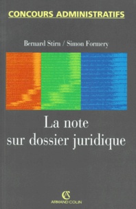 Simon-Louis Formery et Bernard Stirn - La note sur dossier juridique.