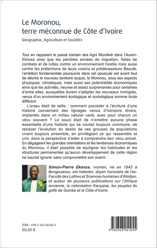 Le Moronou, terre méconnue de Côte d'Ivoire. Géographie, agriculture et sociétés