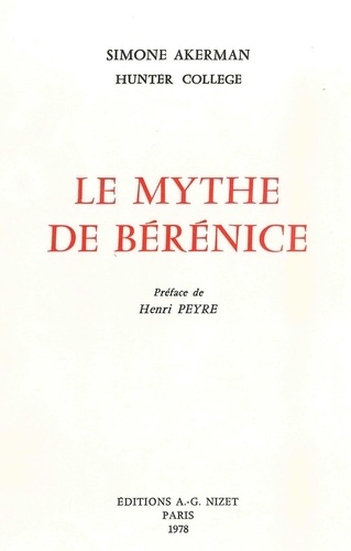 Simone Akerman - Le Mythe de Bérénice.