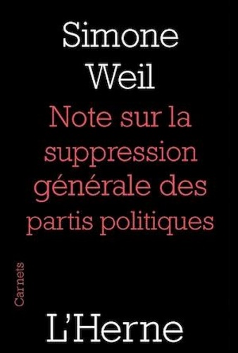 Notes sur la suppression générale des partis politiques