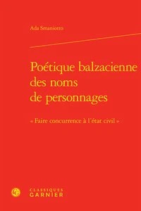 Poétique balzacienne des noms de personnages