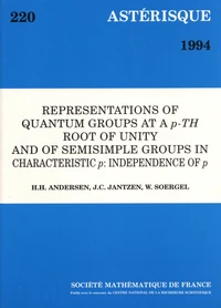 Representations of Quantum Groups at A p-TH Root of Unity and of Semisimple Groups in Characteristic p: Independence of p