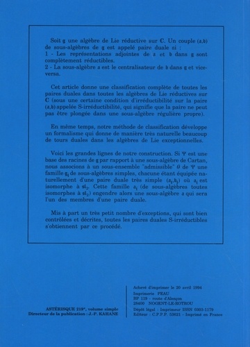 Astérisque N° 224/1994 Index Theorem for Elliptic Pairs