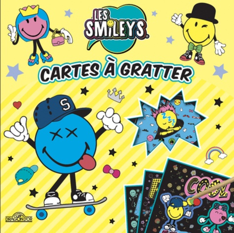 Cartes à gratter Les Smileys. Avec 10 cartes à gratter et 1 bâtonnet