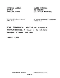 Some grammatical aspects of Labrador Inuttut (Eskimo)
