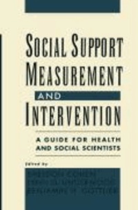 Social Support Measurement and Intervention: A Guide for Health and Social Scientists.