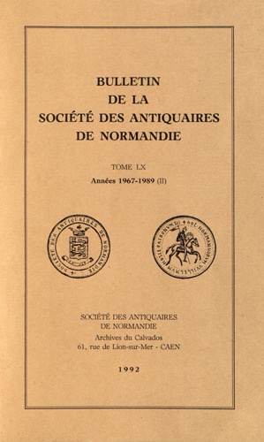 Pierre Adans - Bulletin de la Société des Antiquaires de Normandie N° 60 (1967-1989) 2e : .