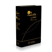  Société biblique de Genève - Bible d'étude Vie nouvelle, Segond 21, noire - Couverture souple, fibrocuir,tranches or, avec boitier.