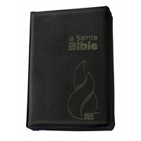  Société biblique de Genève - Bible Segond 21 compacte - Couverture souple, fibrocuir noir, avec zipper, tranche or et onglets.