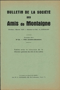  Société des amis de Montaigne - Bulletin de la Société des amis de Montaigne. III, 1963-3, n° 28.