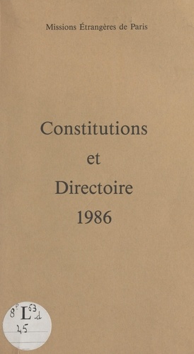 Constitutions et Directoire 1986