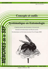 Concepts et outils de la Systématique en Entomologie