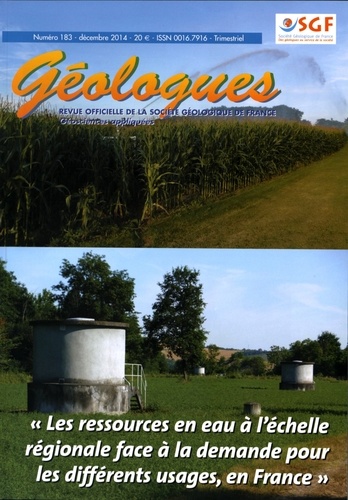 Gérard Sustrac - Géologues N° 183, décembre 201 : Les ressources en eau à l'échelle régionale face à la demande pour les différents usages, en France.