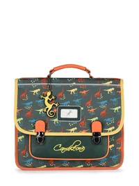 cartable kahki dino35 cm 2 compartiments