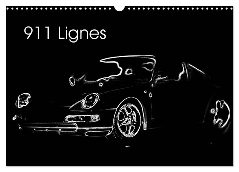 Uysal photography nupho Nihat - CALVENDO Art  : 911 Lignes (Calendrier mural 2024 DIN A3 vertical), CALVENDO calendrier mensuel - Les belles lignes d'une voiture de sport allemande.