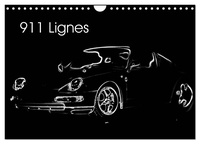 Uysal photography nupho Nihat - CALVENDO Art  : 911 Lignes (Calendrier mural 2024 DIN A4 vertical), CALVENDO calendrier mensuel - Les belles lignes d'une voiture de sport allemande.