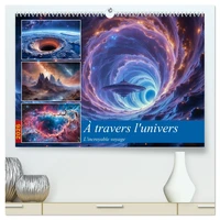 À travers l'univers-L'incroyable voyage (Calendrier mural 2026 DIN A2 vertical) calendrier de bureau