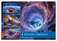 À travers l'univers-L'incroyable voyage (Calendrier mural 2026 DIN A2 vertical), CALVENDO calendrier mensuel