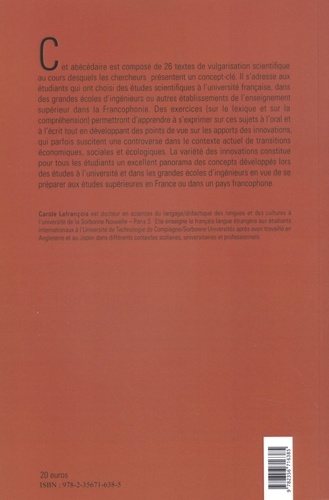 Abécédaire de l'innovation en langue française. Guide de compréhension écrite et d'expression orale