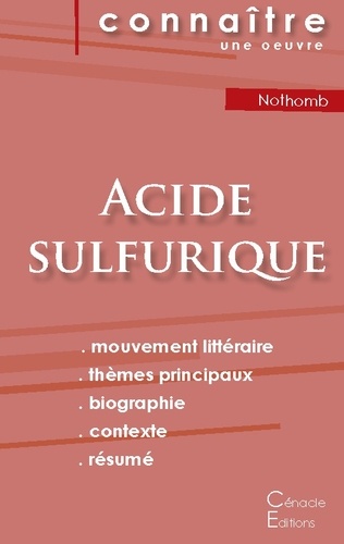 Acide sulfurique. Fiche de lecture