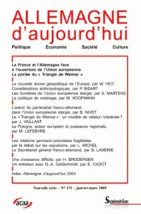 La France et l'Allemagne face à l'ouverture de l'Union européenne
