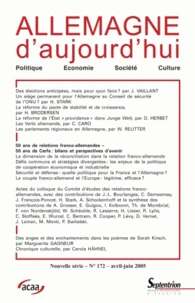 50 ans de relations franco-allemandes, 50 ans de Cerfa : bilans et perspectives d'avenir