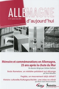 Mémoires et commémorations en Allemagne, 25 ans après le chute du Mur