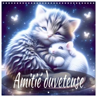 Amitié duveteuse (Calendrier mural carré 2026 30x30 cm) Calendrier double avec une page pour vos prises de notes
