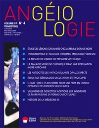 Angéiologie Volume 67, N° 4-2015