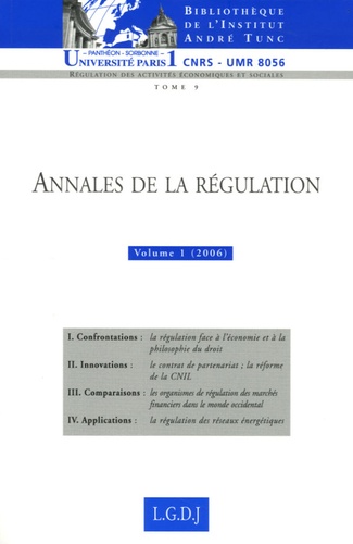 Thierry Revet - Annales de la régulation N° 1 : .