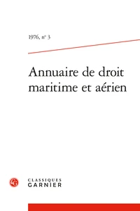 Annuaire de droit maritime et aérien