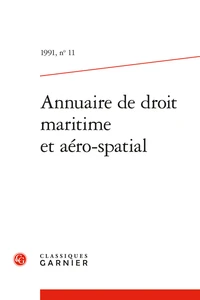 Annuaire de droit maritime et aéro-spatial
